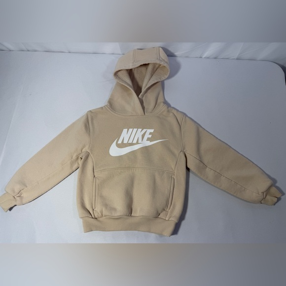 Nike Toddler Sweatsuit Set Hoodie Top Joggers Pants Beige Tan XS 4 Unisex Fleece - Picture 2 of 15